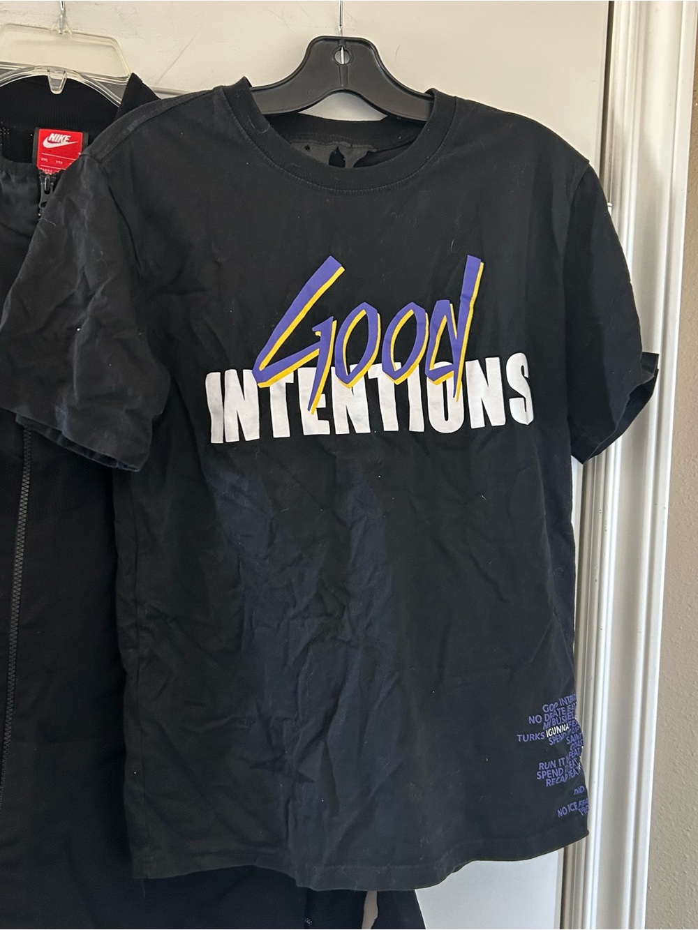 Good Intentions Vlone Black Graphic Tee - mens small V lone O15
